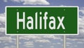 Highway sign for Halifax Nova Scotia