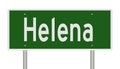 Highway sign for Helena Montana