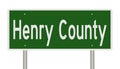 Highway sign for Henry County Tennessee