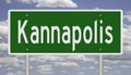 Highway sign for Kannapolis North Carolina