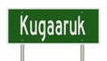 Highway sign for Kugaaruk Nunavut Canada