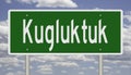 Highway sign for Kugluktuk Nunavut Canada