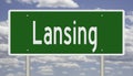 Highway sign for Lansing Michigan