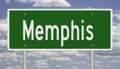 Highway sign for Memphis Tennessee