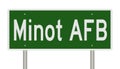 Highway sign for Minot AFB