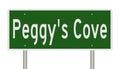 Highway sign for Peggy`s Cove Nova Scotia