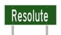 Highway sign for Resolute Nunavut Canada