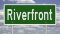 Highway sign for Riverfront