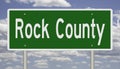 Highway sign for Rock County Wisconsin