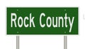Highway sign for Rock County Wisconsin