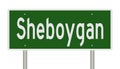 Highway sign for Sheboygan Wisconsin