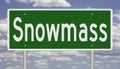 Highway sign for Snowmass Colorado Royalty Free Stock Photo