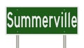 Highway sign for Summerville