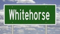 Highway sign for Whitehorse Yukon Canada