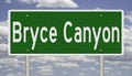 Highway sign for Bryce Canyon