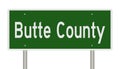 Highway sign for Butte County
