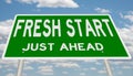 Fresh Start Just Ahead Sign Royalty Free Stock Photo