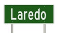 Highway sign for Laredo Texas