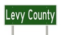 Highway sign for Levy County Florida