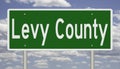 Highway sign for Levy County Florida