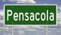 Highway sign for Pensacola Florida