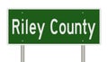 Highway sign for Riley County