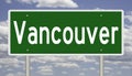 Road sign for Vancouver