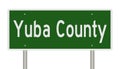 Highway sign for Yuba County in California
