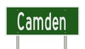 Highway sign for Camden