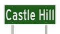 Highway sign for Castle Hill Newfoundland