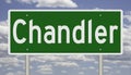 Highway sign for Chandler Arizona Royalty Free Stock Photo