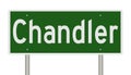 Highway sign for Chandler Arizona Royalty Free Stock Photo