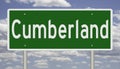 Highway sign for Cumberland