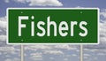 Highway sign for Fishers