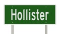 Highway sign for Hollister California
