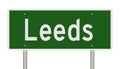 Highway sign for Leeds Royalty Free Stock Photo