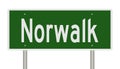Highway sign for Norwalk