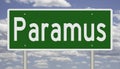 Highway sign for Paramus Royalty Free Stock Photo
