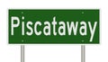 Highway sign for Piscataway Royalty Free Stock Photo