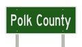 Highway sign for Polk County