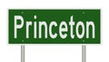 Highway sign for Princeton