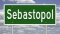 Highway sign for Sebastopol California Royalty Free Stock Photo