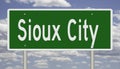 Highway sign for Sioux City