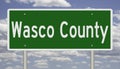 Highway sign for Wasco County Orego Royalty Free Stock Photo