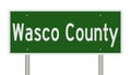Highway sign for Wasco County Orego Royalty Free Stock Photo