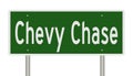 Highway sign for Chevy Chase