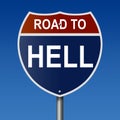 Road to Hell sign Royalty Free Stock Photo