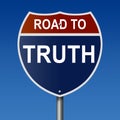 Road to Truth sign Royalty Free Stock Photo