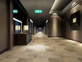 Rendering modern corridor Royalty Free Stock Photo