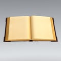 Rendering of an old book open with blank pages Royalty Free Stock Photo